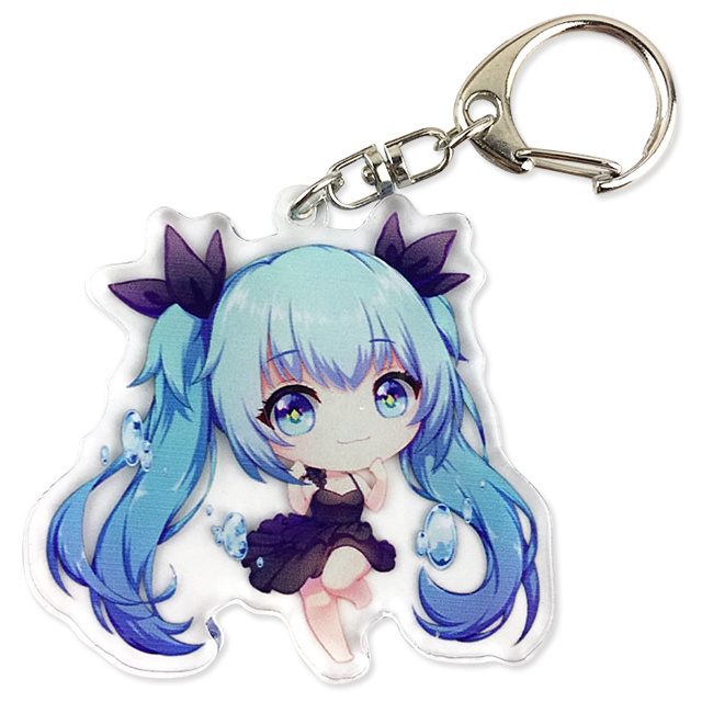 Customized Cartoon Acrylic Keychains Sublimation Backpack Anime Keyrings