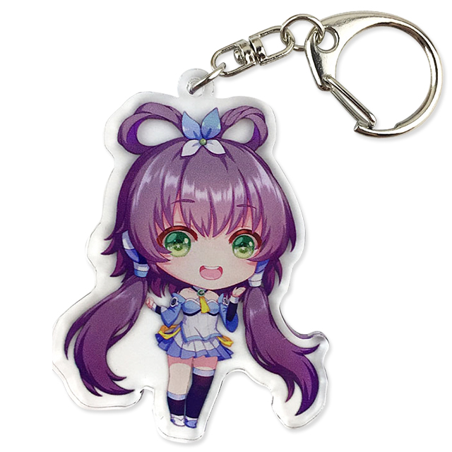 Customized Cartoon Acrylic Keychains Sublimation Backpack Anime Keyrings
