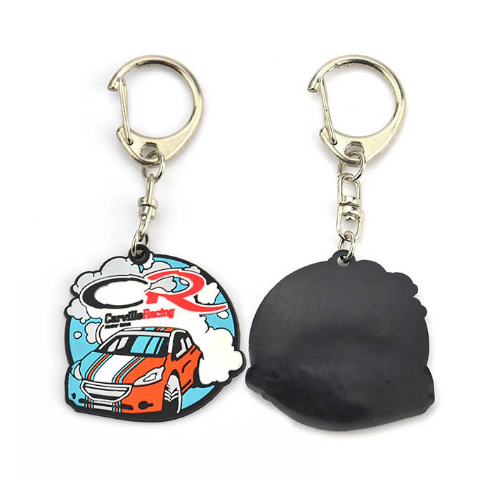 Wholesale Custom Logo Rubber Keychains China Round Pvc Keychain