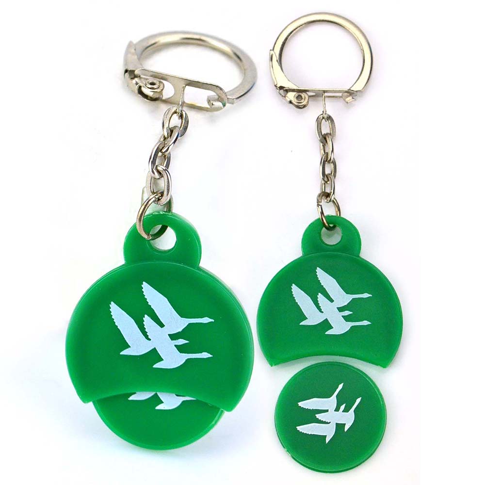 Factory Customized Shopping Cart Trolley Insert Tokens Coin Plastic Key Chains