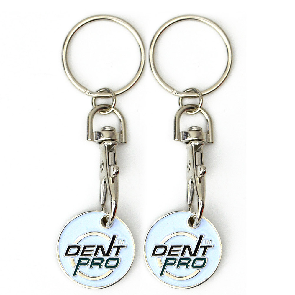 No Minimum Custom Fashion Keyrings Trolley Coin Metal Keychains With Logo