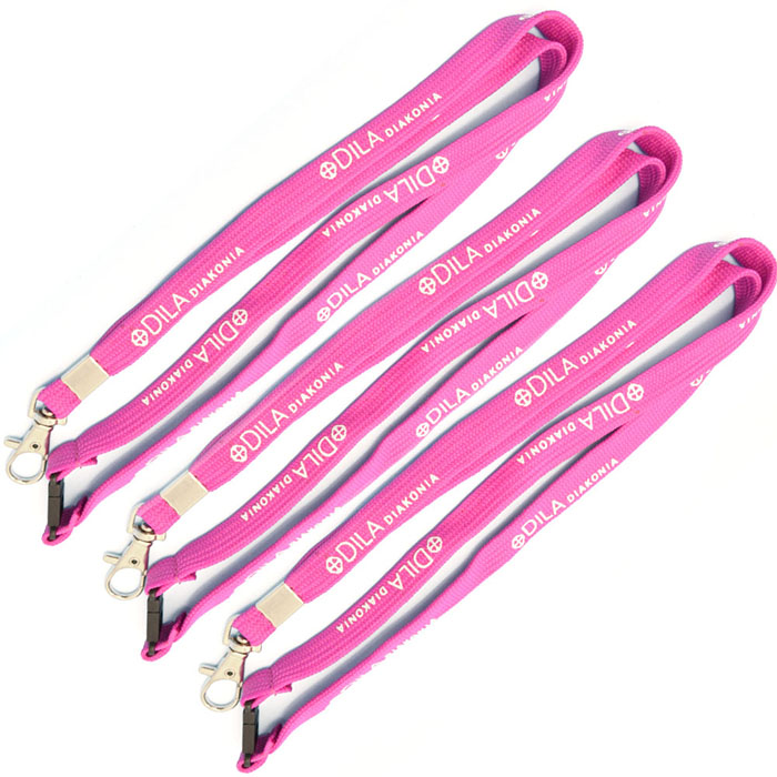 Wholesale Custom Logo Lanyards 20MM Polyester Lanyard Pink Lanyard