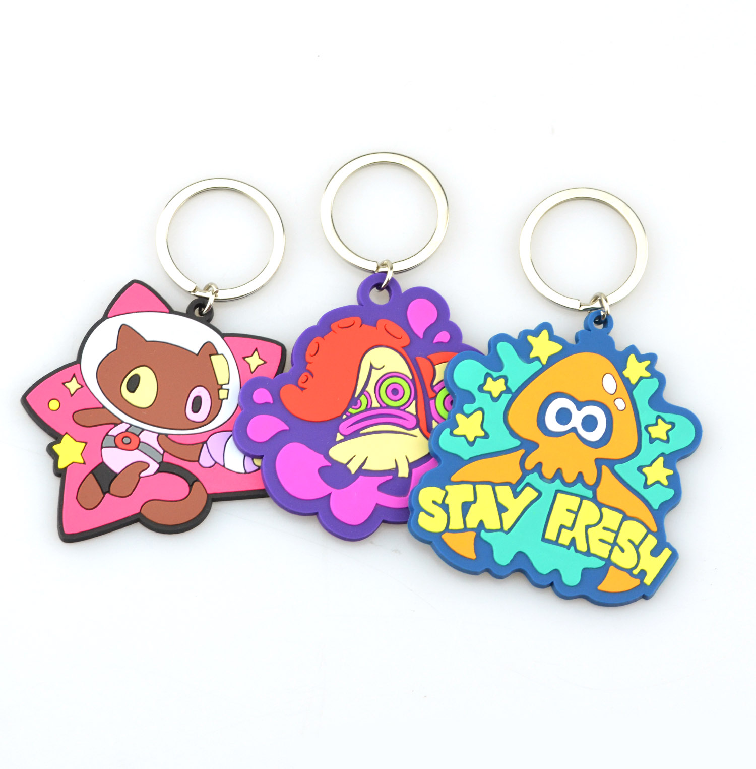 Factory Wholesale Rubber Anime Key Chain PVC Key Rings Holder Logo