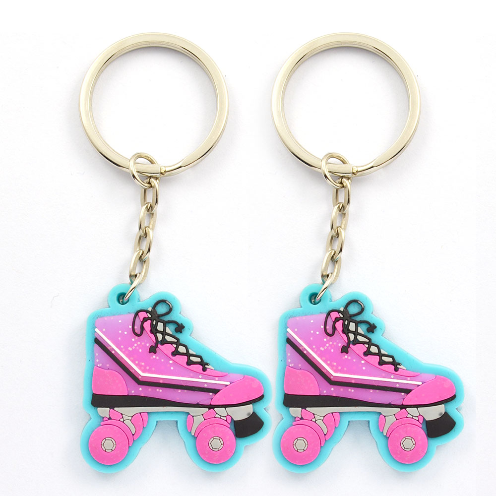Wholesale Promotional Gift Customised Keyrings Design Shoe Logo Soft Rubber PVC Keychain