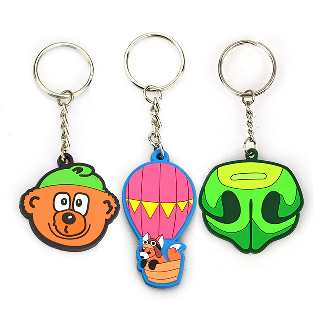 Customized Manufacturers Pvc Anime Key Chains Rubber Keyrings Key Holders
