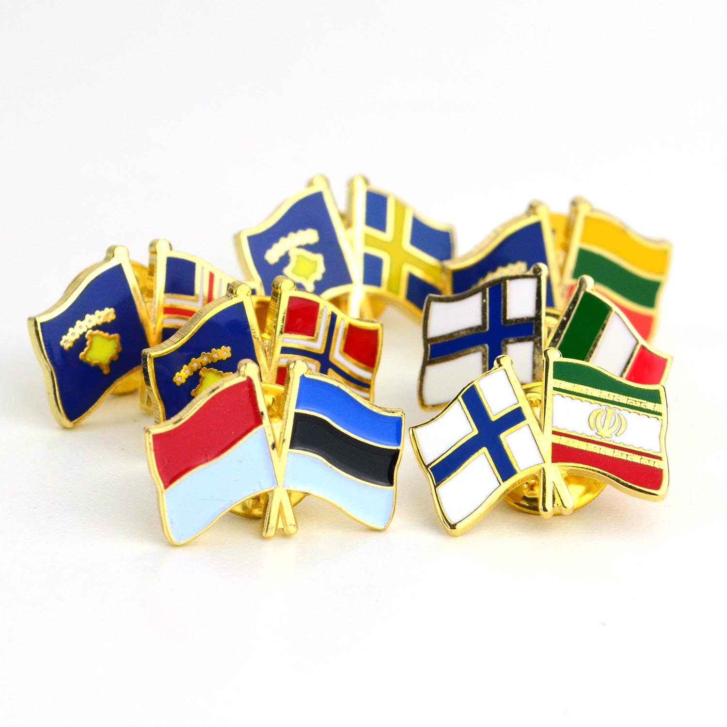 Factory Custom Various Metal Flag Lapel Pins Badges National Emblem Brooch