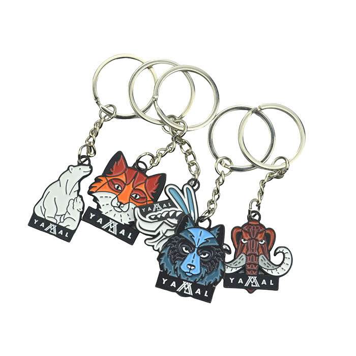 Factory Wholesale Custom Logo Promotional Metal Keychain For Keyring