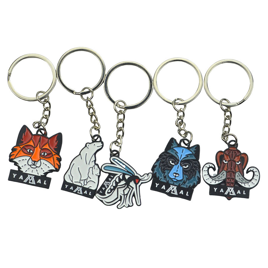 Factory Custom Logo Promotional Metal Keychain Double Sided For Advertising Keyring