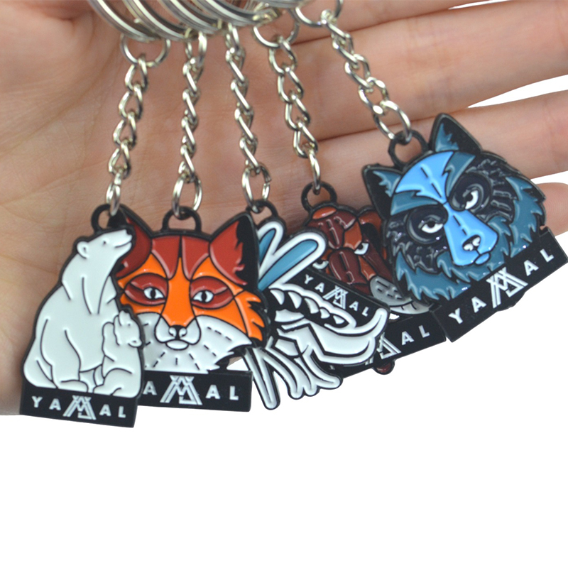Factory Custom Logo Promotional Metal Keychain Double Sided For Advertising Keyring
