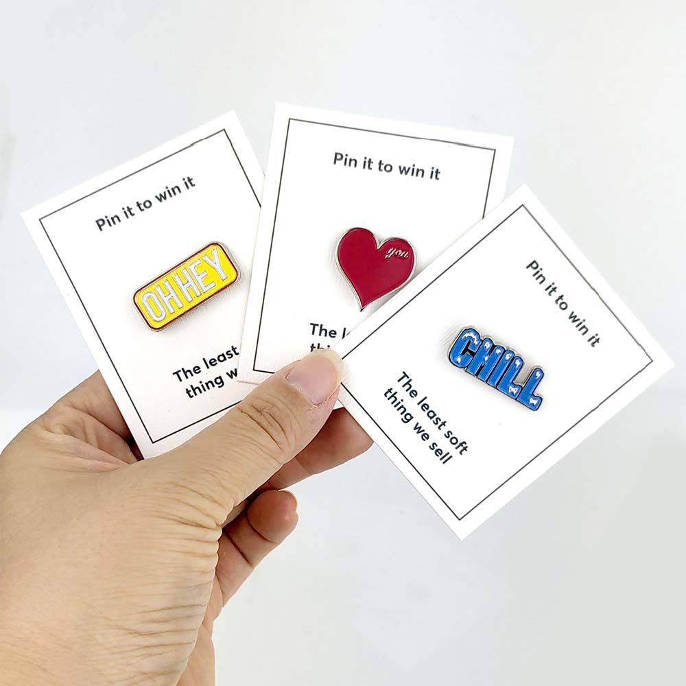 High Quality Custom Logo Metal Hard Enamel Pins Design Badges with Backing Card Packages