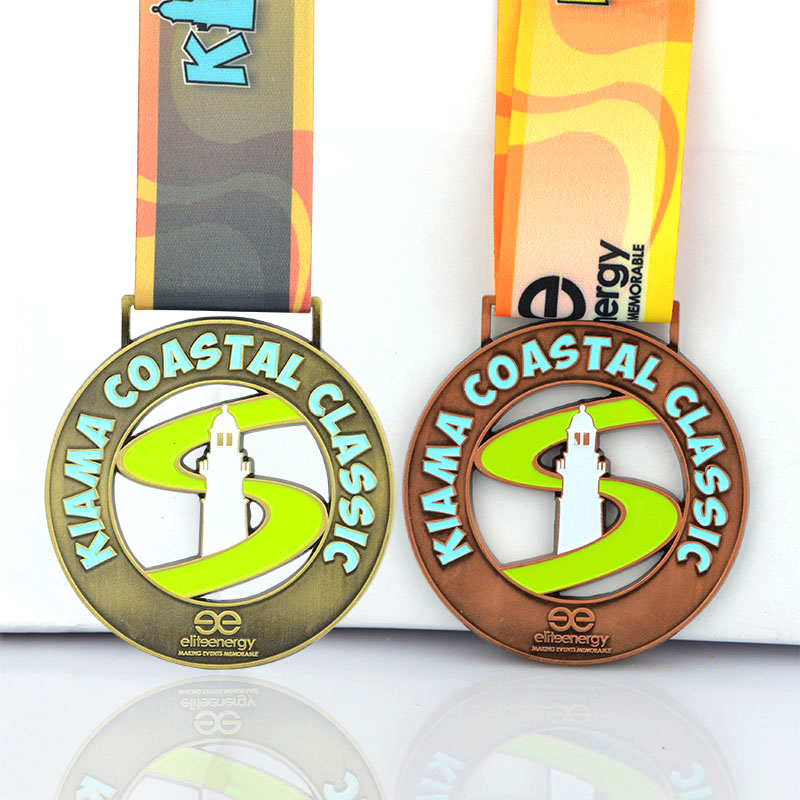 Wholesale Custom Logo 3D Sports Medal Weight-Lifting Medals Awards With Ribbon