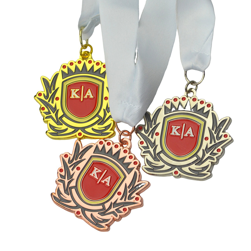 Wholesale Personalized Medals Award Sports Football Design Your Own Logo Metal Soccer Medal with Ribbon