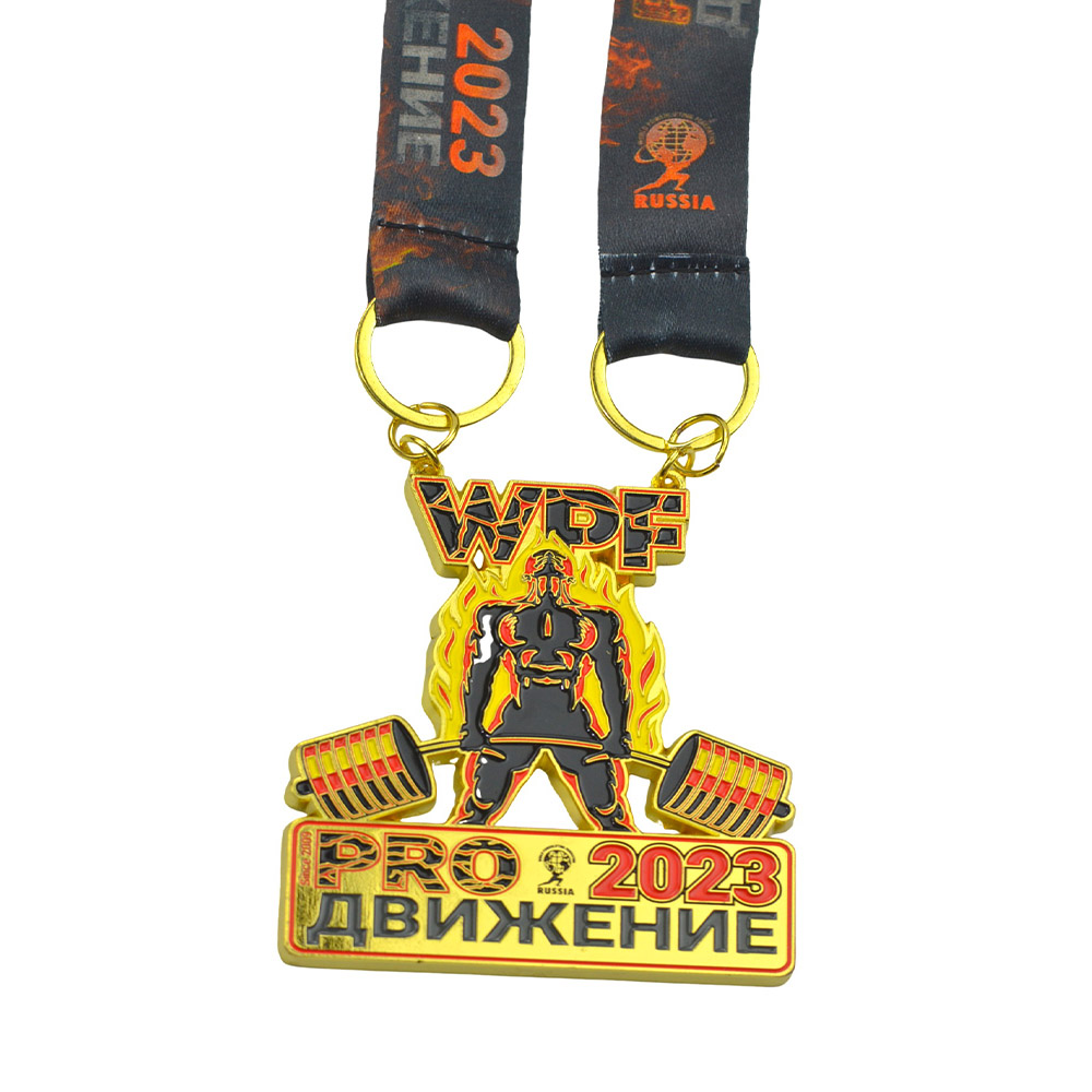 High Quality Custom 3D Metal Enamel Sports Medal Unique Design Hollow Out Marathon Casting Technique