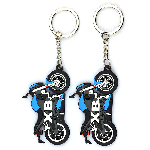 OEM Factory Wholesale 3D PVC Motorcycles Promotional Keychains Carabiners Keychain