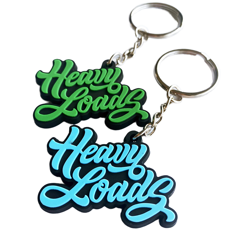 Factory Personalized Promotional Soft Pvc logo 2D Rubber Gift Key Chain Custom logo Letter Keychain