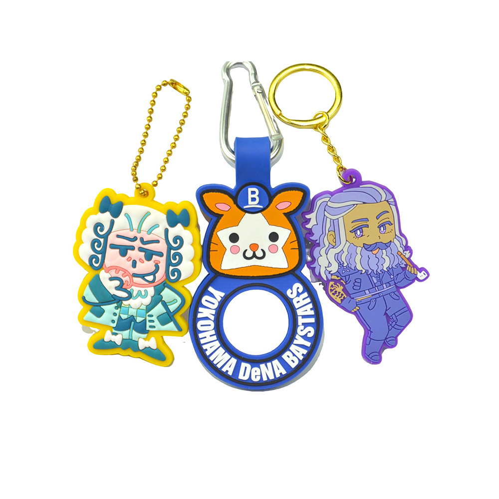 Wholesale Keychains Holder PVC Custom Logo Design Souvenir Gifts 2D 3D Key Ring