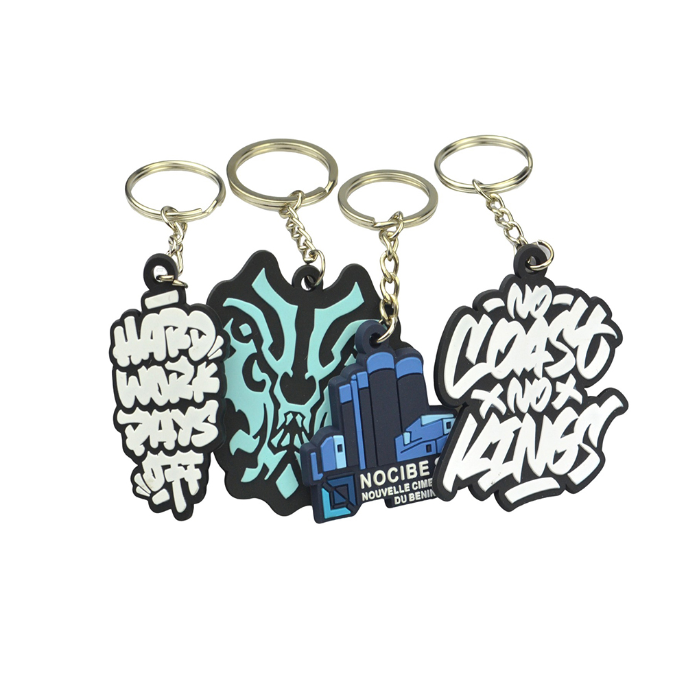 Personalized Designer Cartoon Anime Keyring Customised Soft Puffy Pvc Silicone Promotional Keychains