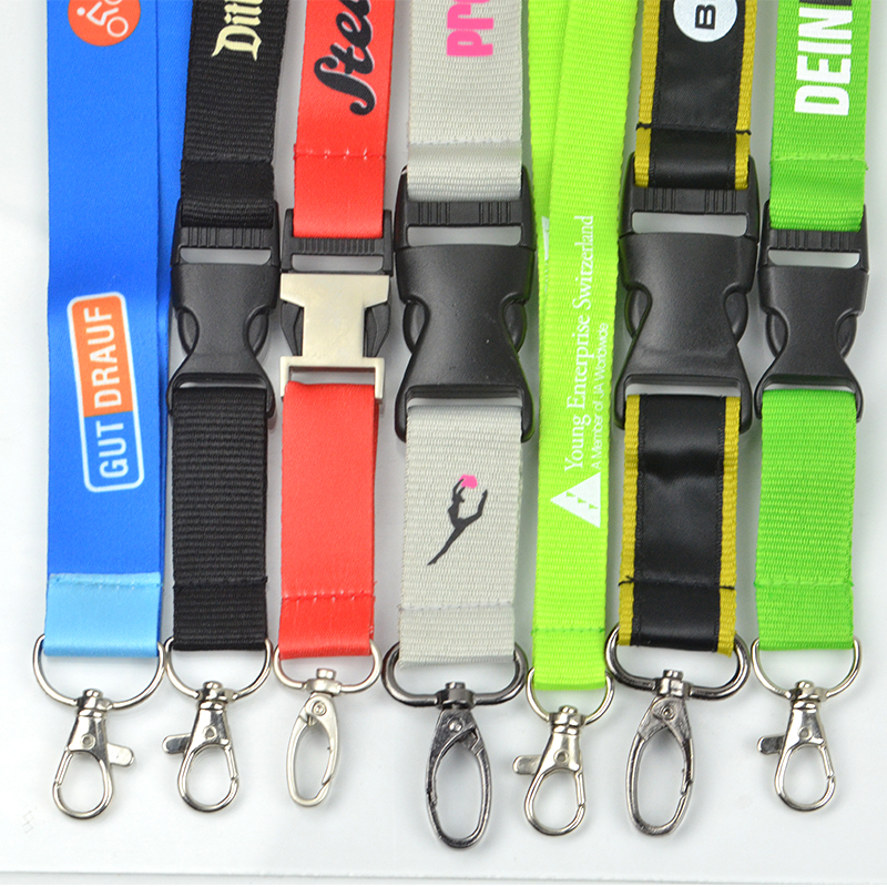 Free Sample Custom Printed Sublimation Neck Lanyards With Logo Wholesale Keychain Polyester Lanyard