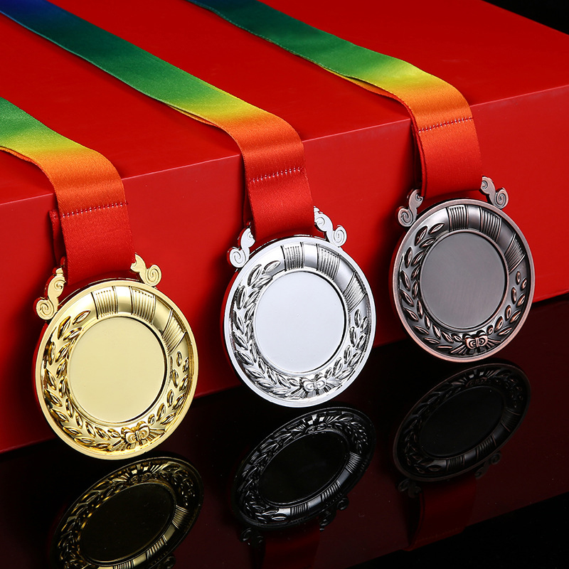 Custom Gold-Plated Metal Gymnastics Souvenir Medals Trophies Flat Medallion Design Engraved Logo Casting for Sports Award