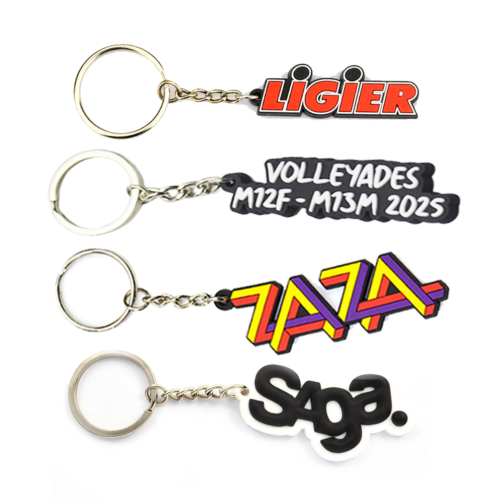 Factory Fashion Rubber Key Chain Promotional PVC Keychains Silicone Keyrings with Custom Logo for Carabiners