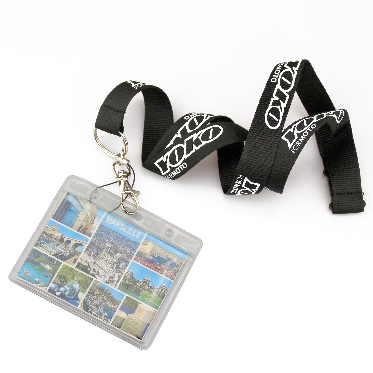 Diy Plastic Name Tag Badge Holders Strap Lanyards Offset Printing for Office Company Work Wholesale Id Card Neck Strap Lanyard