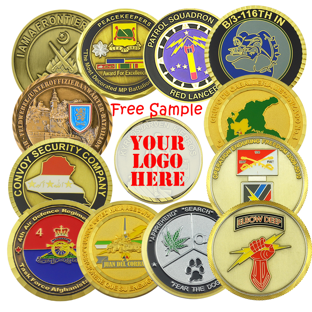 Promotion Metal Antique Gold Brass Coin Black Custom Logo Old Metal Challenge Souvenir Commemorative Coins