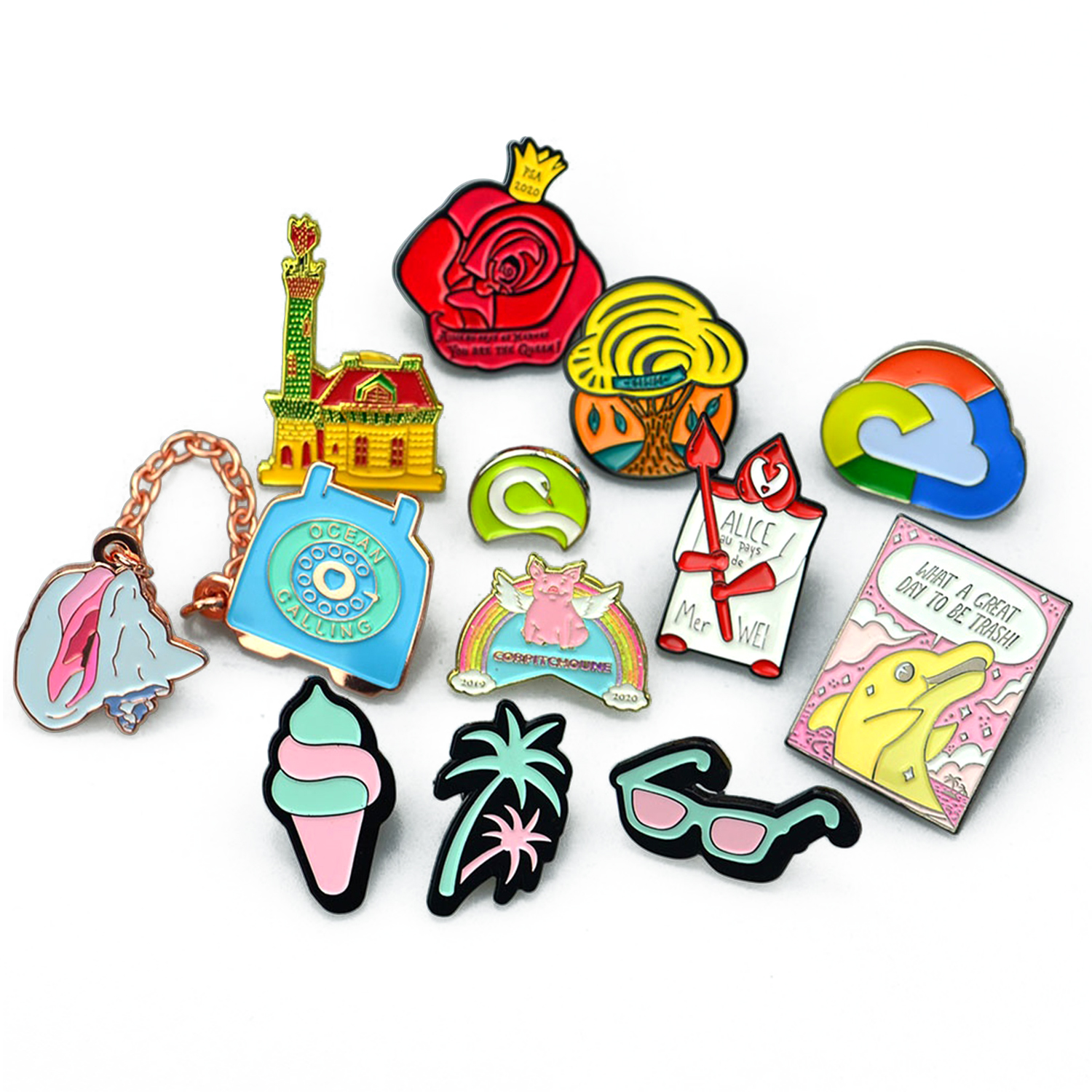 High Quality Custom Logo Metal Lapel Pins Cartoon Badge Hard Enamel Pin No Minimum