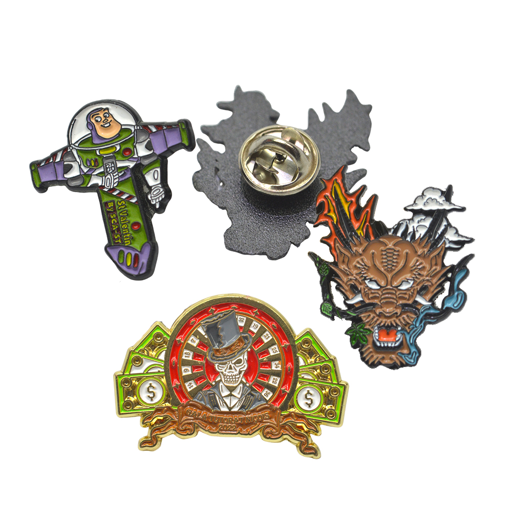 Manufacturing Custom Enamel Animal Badge Metal Lapel Pins Clothes Hat Decoration Fashion Cartoon Pin