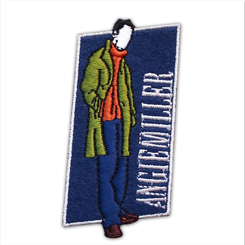 Free Sample Custom Embroidered Chenille Patches Wholesale Custom Cartoon Badge