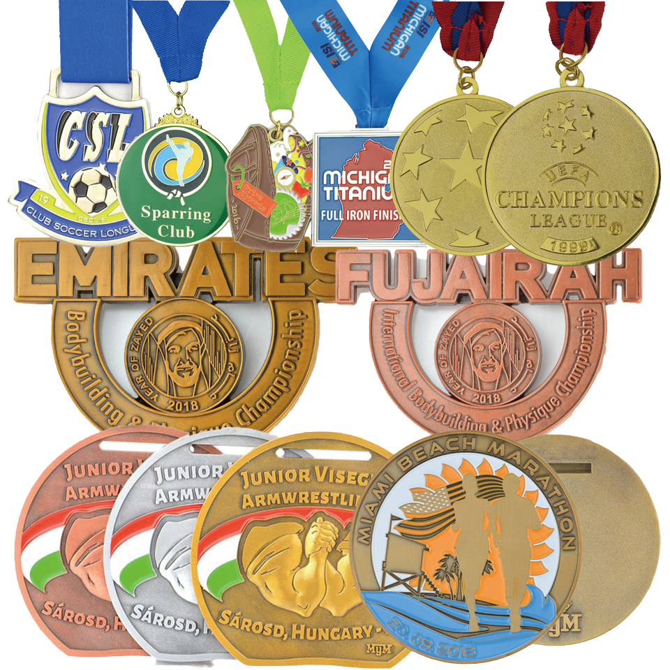 High Quality Zincalloy Medal Production Customized 3D Gift Congratulations Blank Medals With Ribbon