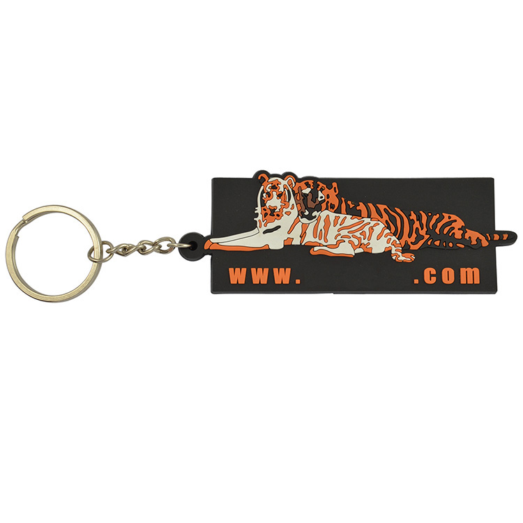 Wholesale Custom Personalized 3D Rubber Alphabet Keychain Metal PVC Keyring with Logo for Business Promotional Gift