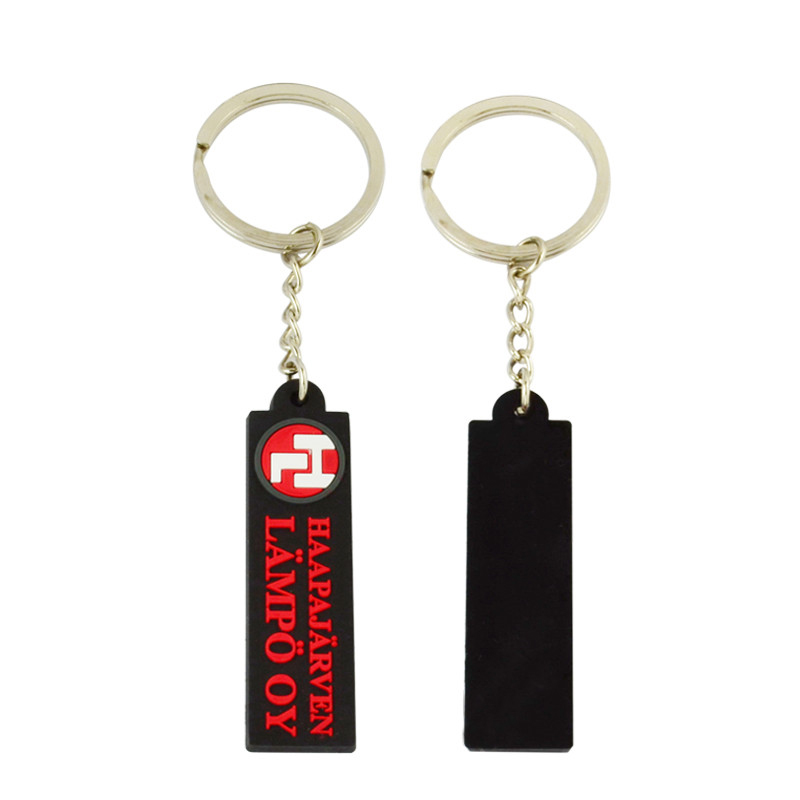 Wholesale Custom Personalized 3D Rubber Alphabet Keychain Metal PVC Keyring with Logo for Business Promotional Gift