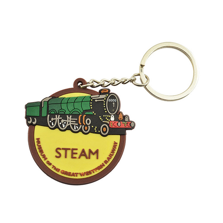 Wholesale Business 2D PVC Alphabet Keychain Custom Personalized Promotional Gift Portable Metal Keyring with Custom Logo