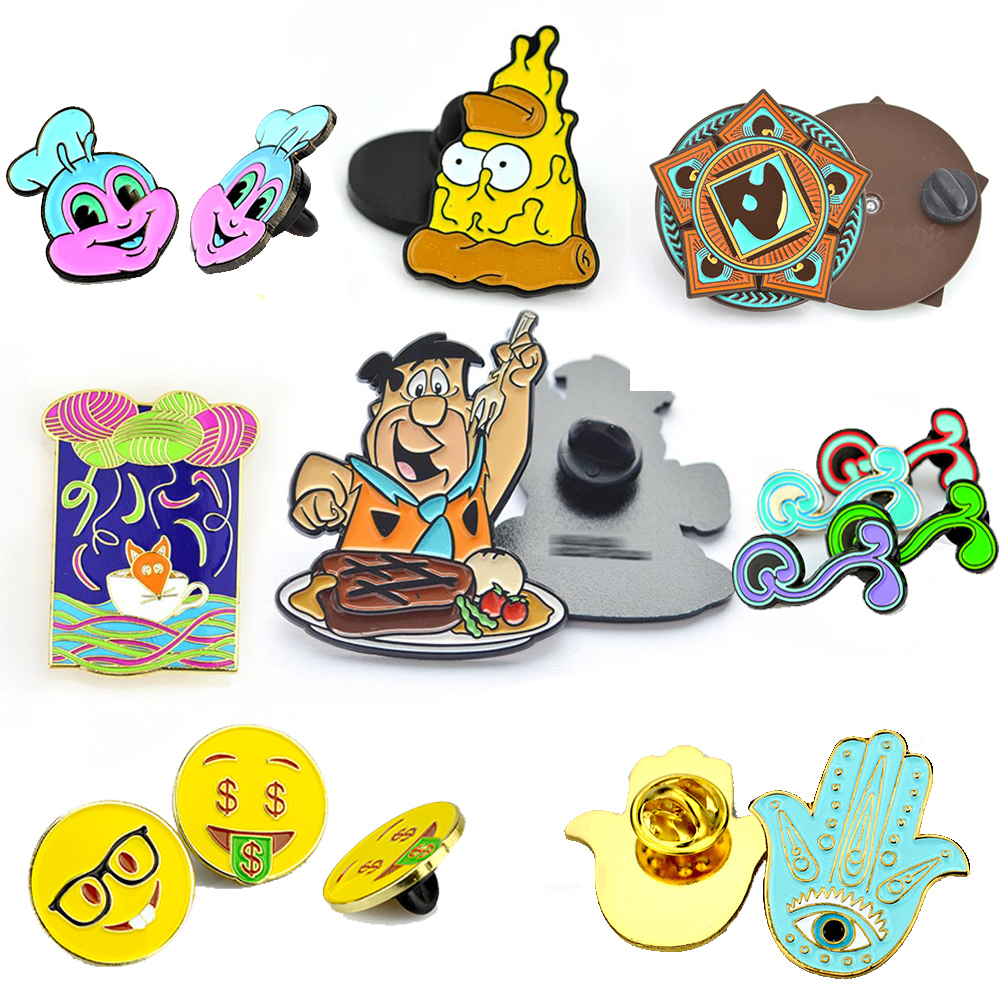 Wholesale Badge Maker Gold Plated Customized Cute Enamel Pins Metal Emblem Custom Logo Enamel Lapel Pin Badges