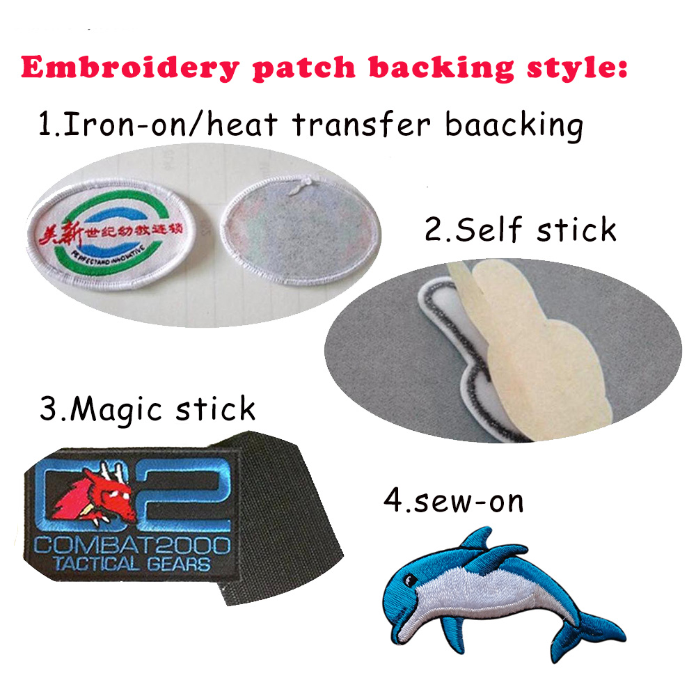 Free Sample Custom Woven Iron-On Sew-On Patches for Clothes Hats Bags-Wholesale Canvas Fabric