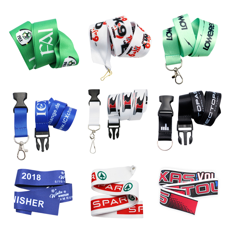 New Design Factory Custom Logo Embossing Lanyard with Metal Hook ID Card Holder Fashionable Polyester Lanyards