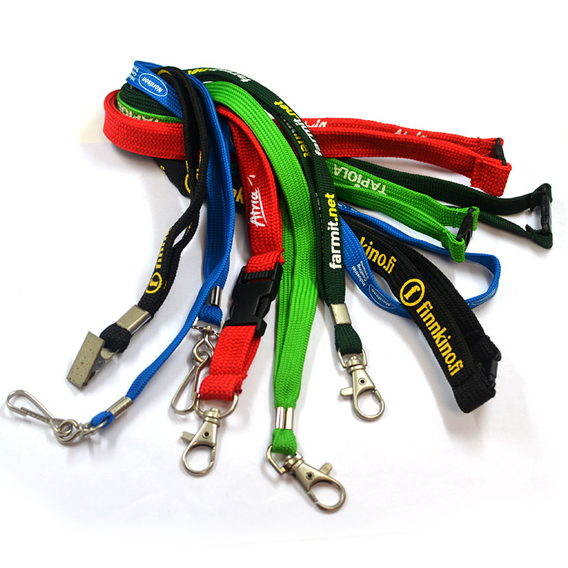 Promotional Neck Strap Key Holder Lanyards Custom Black Colored Lanyard