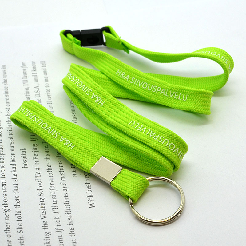 Promotional Neck Strap Key Holder Lanyards Custom Black Colored Lanyard