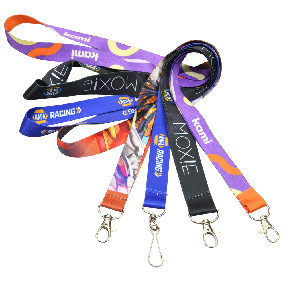Wholesale Custom Logo Dye Sublimation Polyester Keychain Lanyard Neck Lanyard