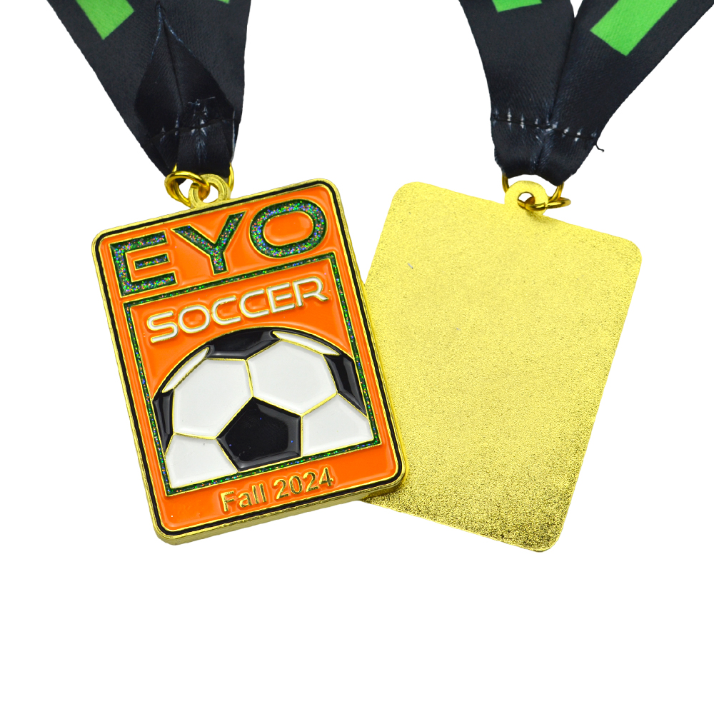 Wholesale Zinc Alloy Soccer Medals 2/3D Custom Logo Metal Sports Championship Medal Fun Run Medal for Advertising