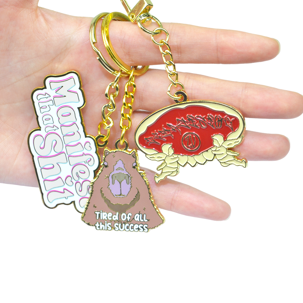 Factory Custom Personalized Metal Keychain Cartoon Keychains Pendants Custom Made Design Cute Key Chain for Gift Use