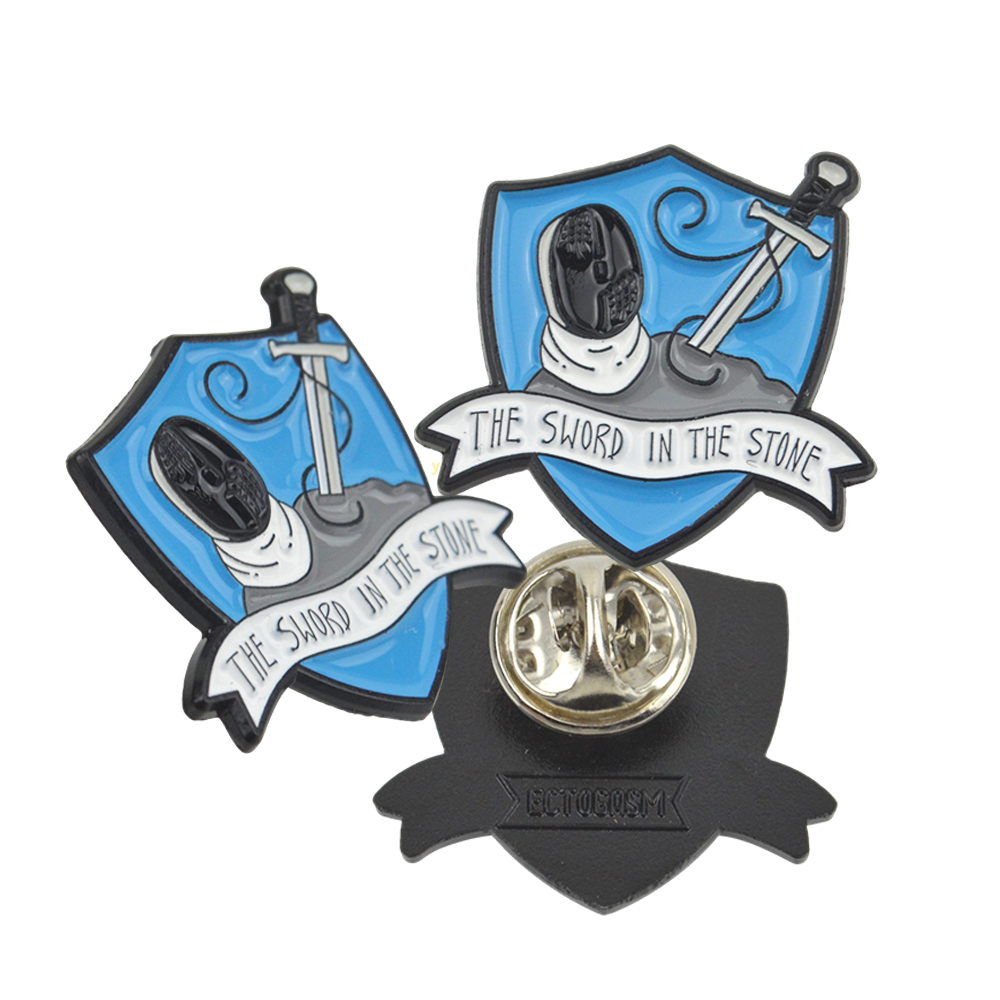 Metal Enamel Pins Custom Shaped Cartoon Anime UV Printed Die Struck Pin