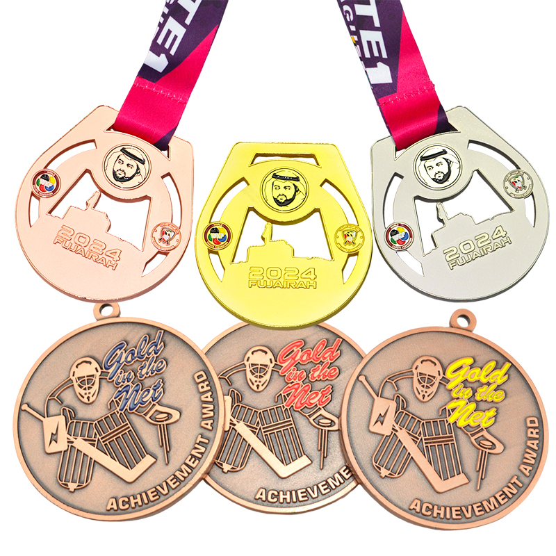China Supplier Custom Award Medals Souvenir Sport Metal Medal Advertising Promotion Gifts With Sublimation Ribbon