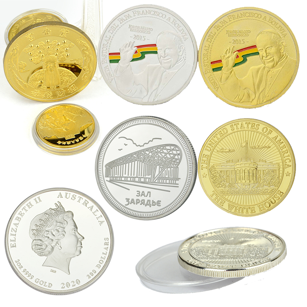 Free Design Coin With Logo Coin Manufacturers 2/3D Custom Sterling Silver Coins