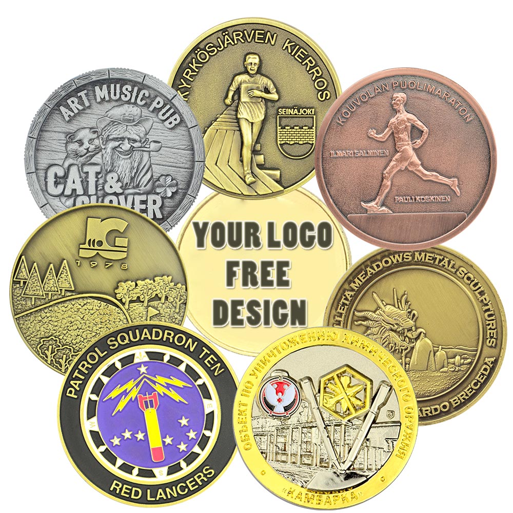 Fast Delivery Custom Competition Commemorative Coin Antique Gold Plated Souvenir Hollow Challenge Coin Souvenir