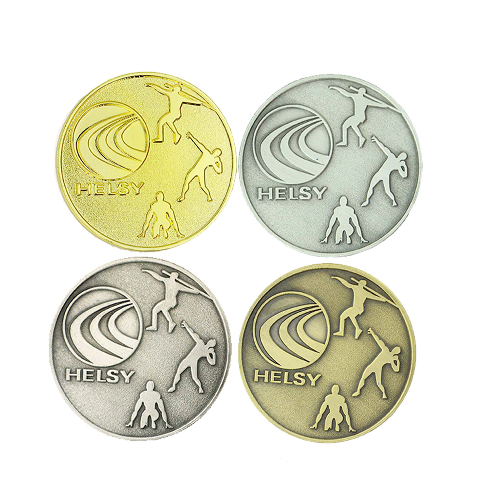 Free Design Your Enamel Collection Souvenir Coins Commemorative Metal Coin Custom Zinc Alloy 2D 3D Challenge Sports Coin