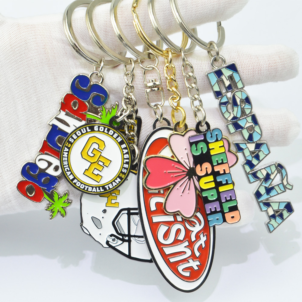Manufacturing New Products Promotional Keyrings Alphabet Business Keychains Custom Metal Keychain with Your Logo