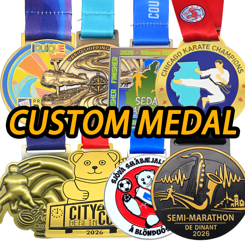 Wholesale Cheap Design Your Own Blank Zinc Alloy 3d Gold Award Marathon Running Custom Metal Sport Medal