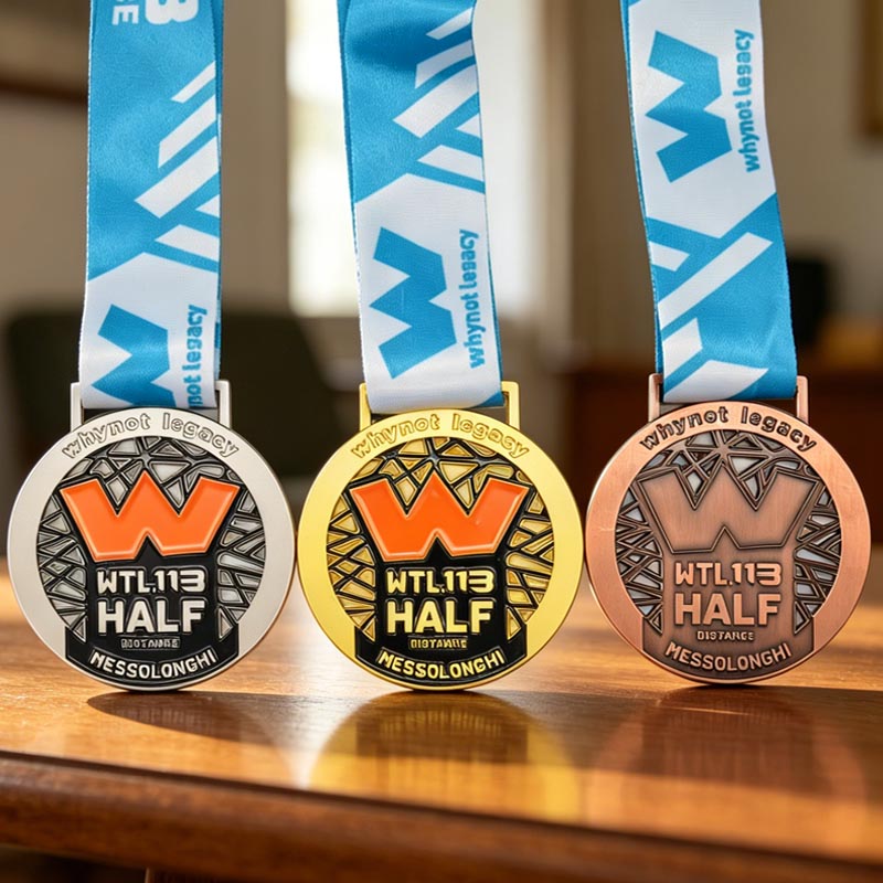 Wholesale Cheap Design Your Own Blank Zinc Alloy 3d Gold Award Marathon Running Custom Metal Sport Medal