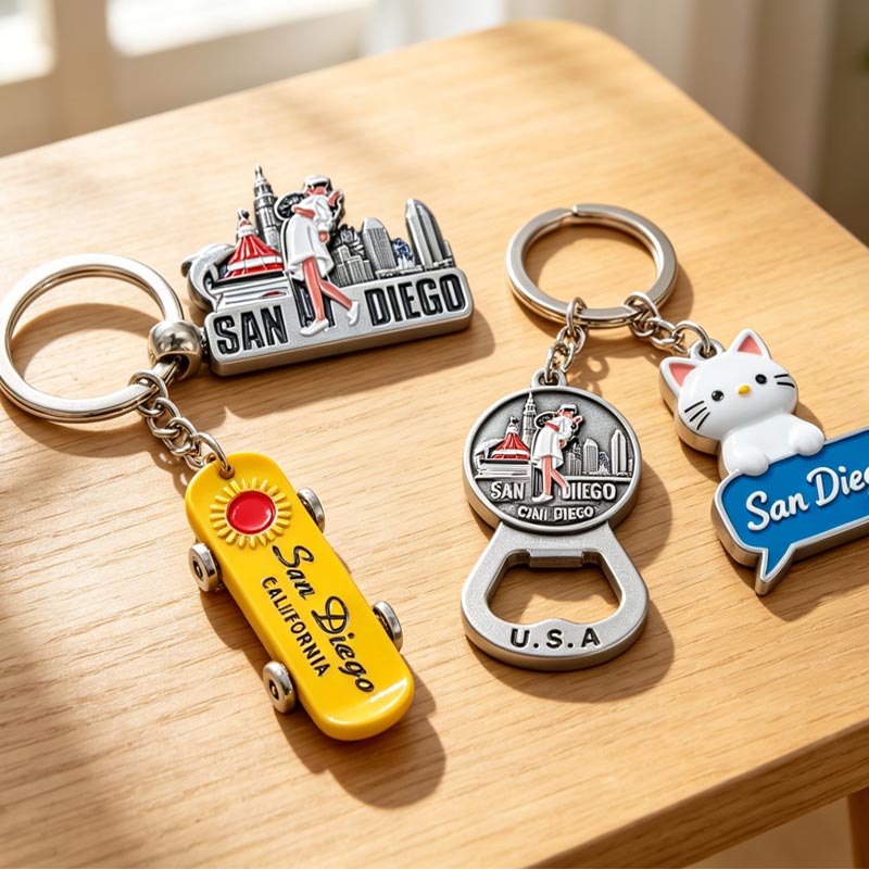 Promotional Custom logo Zinc Alloy Metal Key Chains Letter Soft Hard Enamel Keyring Keychain with Your Design
